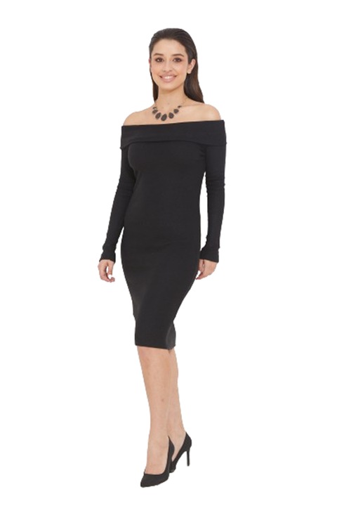 Дамска къса рокля,, Черен, One Size