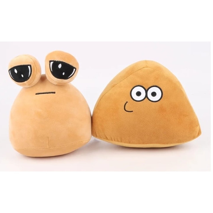 Set 2 Jucarii de plus, Pou, maro, 21 cm