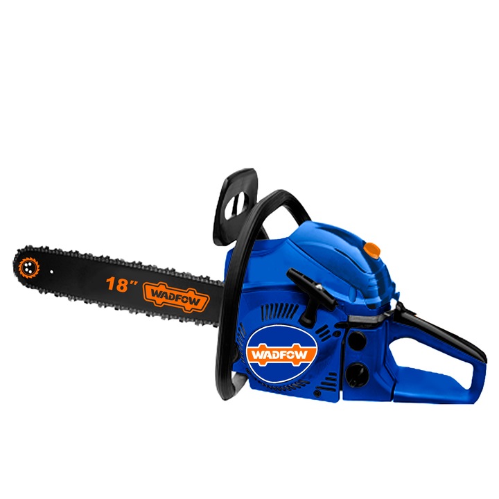 Motofierastrau cu lant pe benzina (drujba) Wadfow, 46cc, 1.8kw, 300Rpm, 2 timpi, rezervor 550ml, lungime lama 45cm