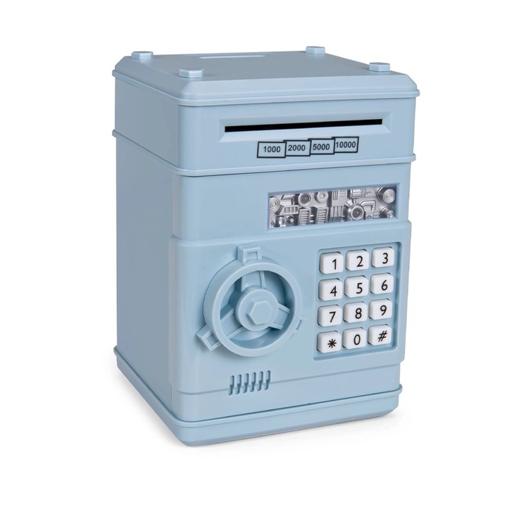 Касичка, Rqiurpn, електронна парола, пластмаса, Син