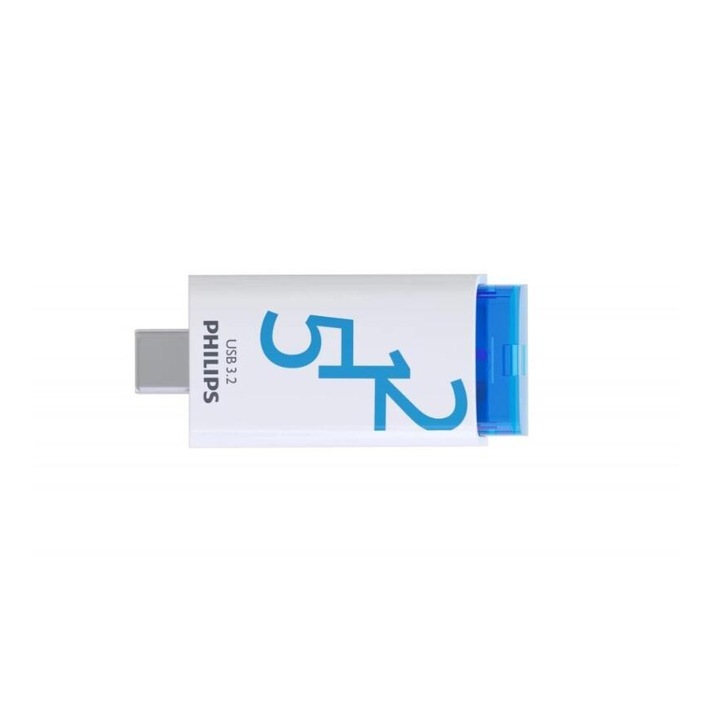 Stick USB Philips Click Edition FM51FD175B/00, USB Type-C 3.2, 512GB Alb