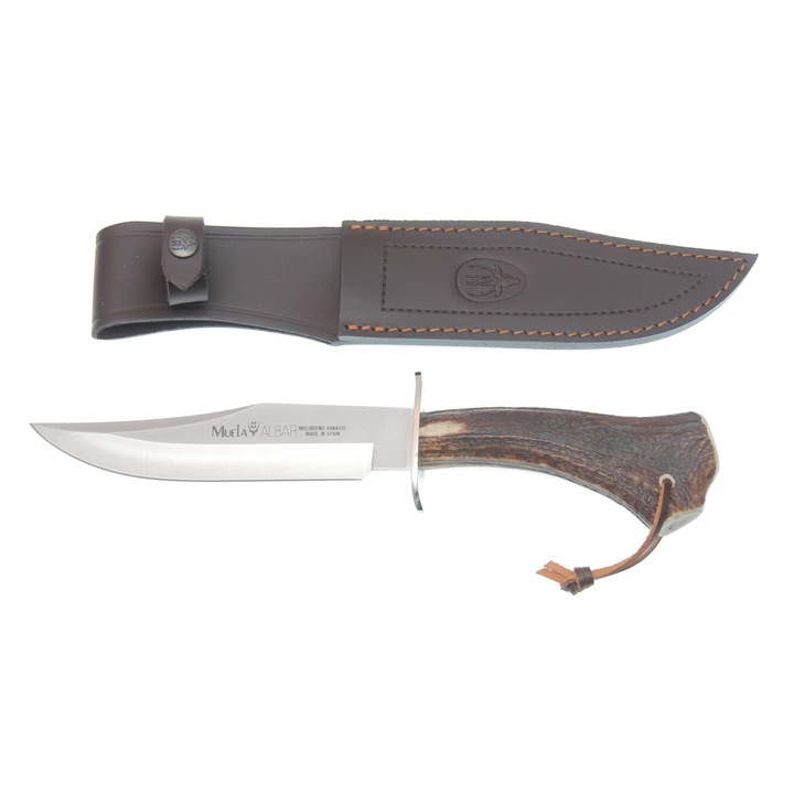 Cutit Vanator Muela Albar-18H, Teaca Piele, Maner corn, Lama Inox 18cm