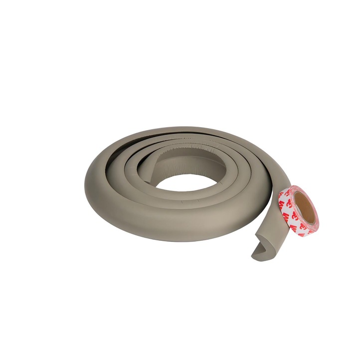 Ъглова защита за мебели, Дунапрен, 3,5x1,2x200 см, Сив