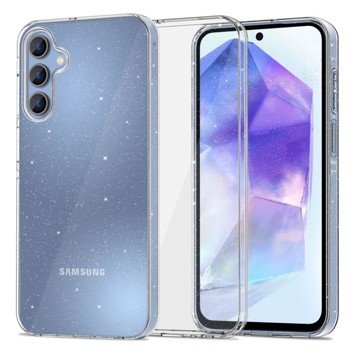 Калъф за Samsung Galaxy A55 5G - Techsuit SparkleSkin Series - Прозрачен