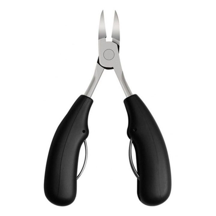 Cleste pentru indepartarea cuticulelor si a unghiilor incarnate, PrzydaSie.pl, Inox / Plastic, 13 x 5.3 cm, Negru / Argintiu