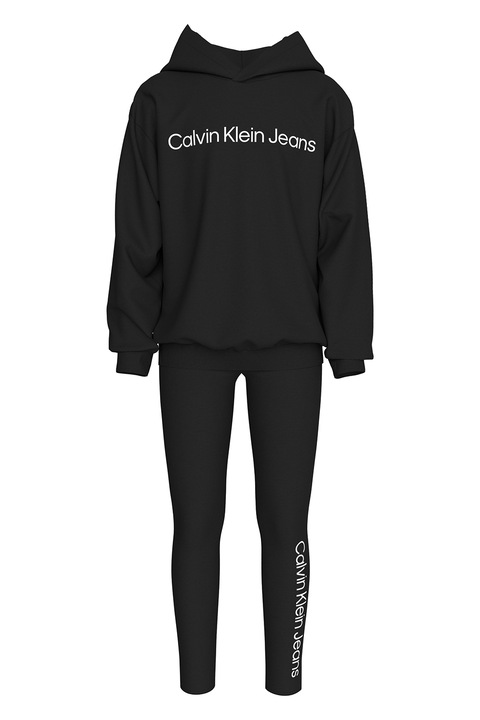 CALVIN KLEIN, Set de imbracaminte de bumbac cu imprimeu logo - 2 piese, Negru