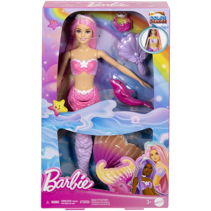 Кукла Barbie Color Change - Русалка с розова коса