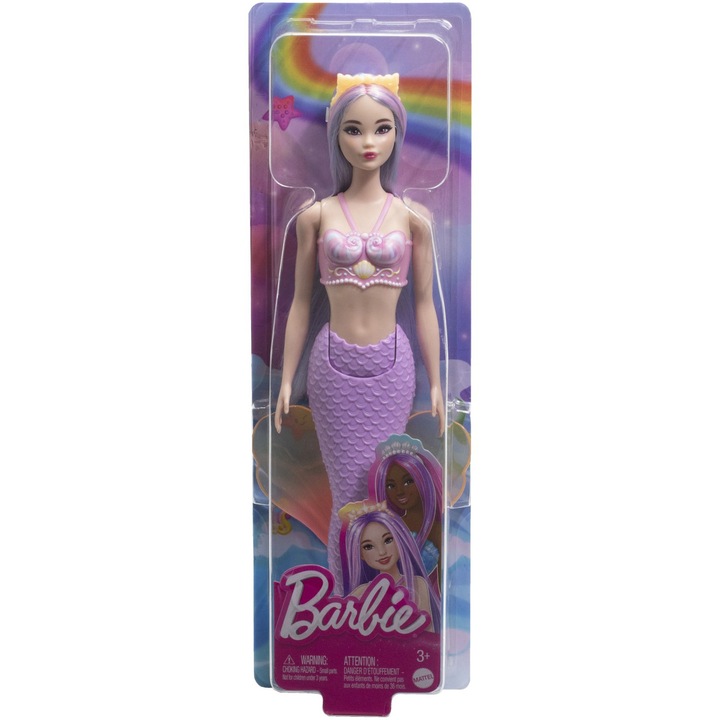 Кукла Barbie Dreamtopia - Русалка с лилава коса и лилава опашка