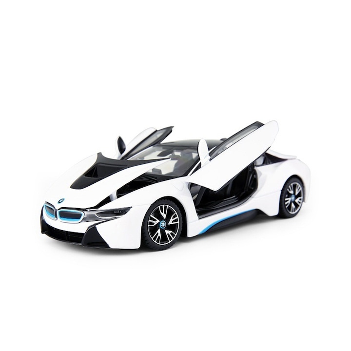 Masinuta diecast Rastar - BMW I8, alba, 1:24