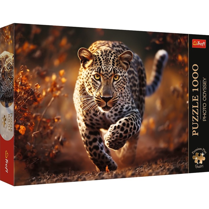 Пъзел Trefl Premium Plus - Photo Odyssey, Леопард, 1000 части