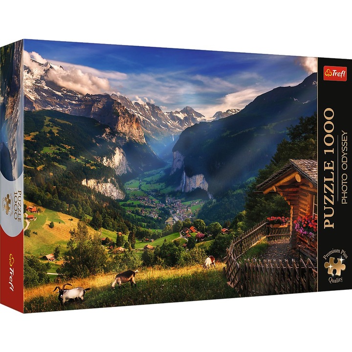 Пъзел Trefl Premium Plus - Photo Odyssey, Lauterbrunnen Valley Switzerland, 1000 части