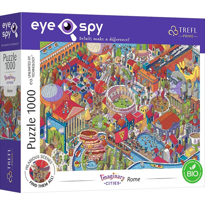 Пъзел Trefl UFT - Eye Spy, Рим, 1000 части
