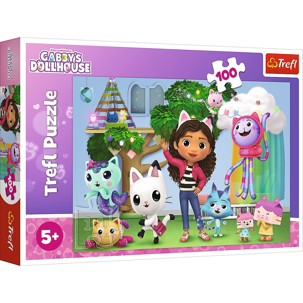 Puzzle Trefl - Gabbys Dollhouse, Prietenii Lui Gabby, 100 piese