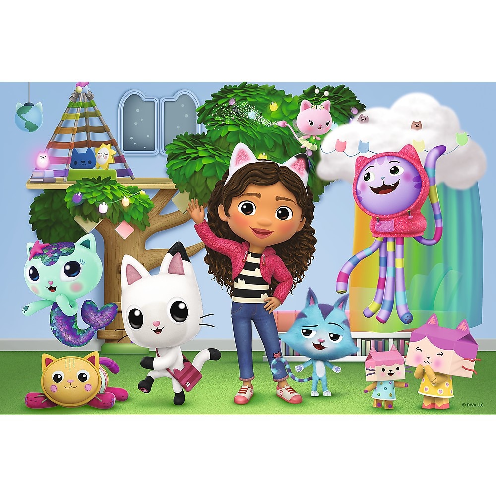 Puzzle Trefl - Gabbys Dollhouse, Prietenii Lui Gabby, 100 piese - eMAG.ro
