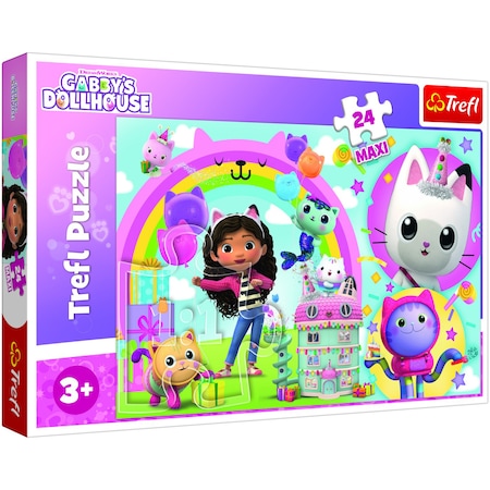 Puzzle Maxi Trefl - Gabbys Dollhouse, Casa Lui Gabby 24 piese - eMAG.ro