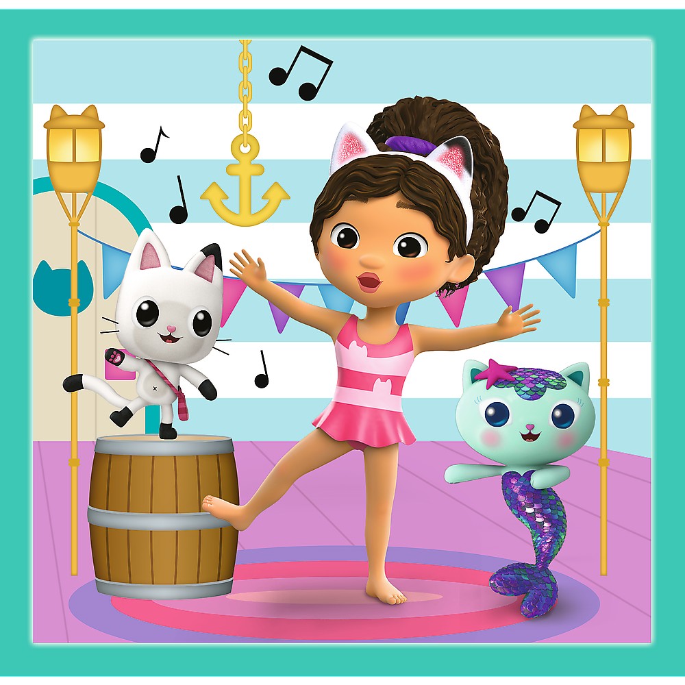 Puzzle Trefl 3 in 1 - Gabbys Dollhouse, Activitatile Lui Gabby - eMAG.ro