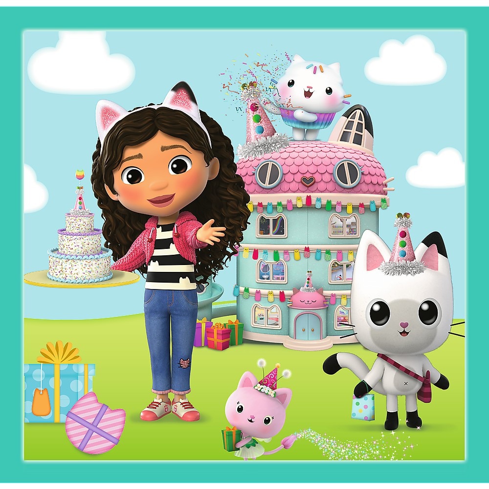 Puzzle Trefl 3 in 1 - Gabbys Dollhouse, Activitatile Lui Gabby - eMAG.ro