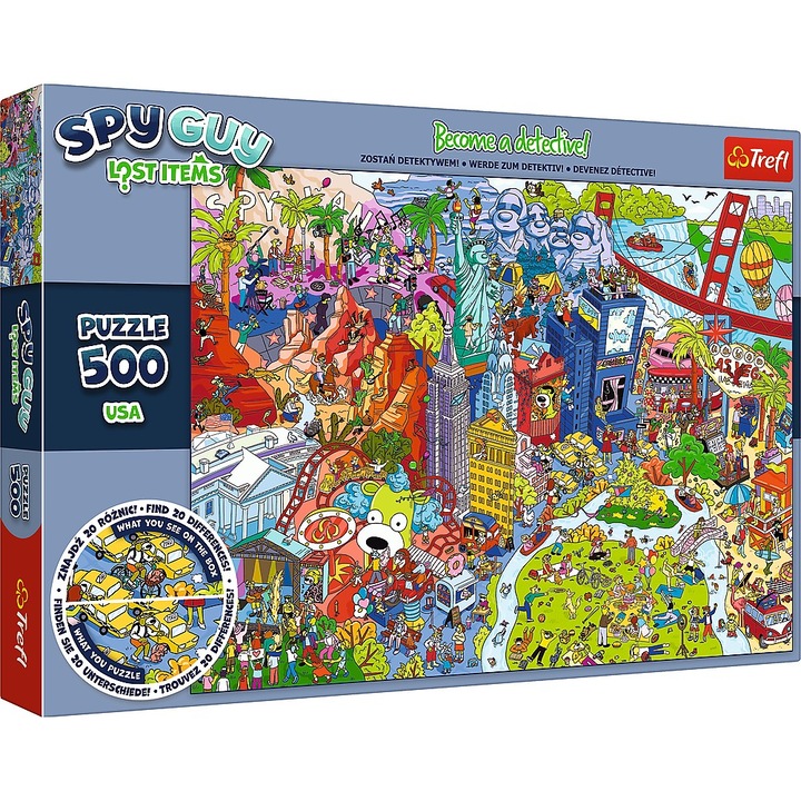 Пъзел Trefl - Spy Guy Objects Lost in the Door, 500 части