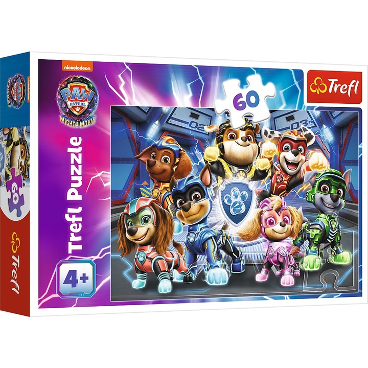 Puzzle Trefl - Paw Patrol, Aventurile Orasului, 60 piese