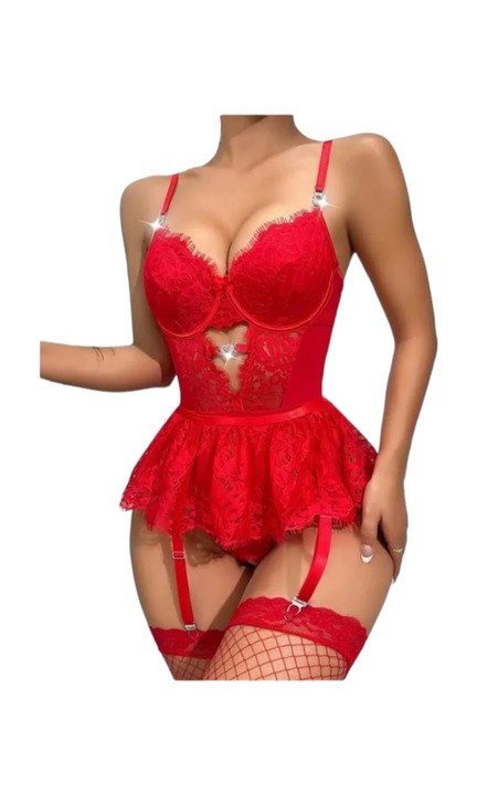 Set de lenjerie dama sexy din Dantela eleganta M INTL