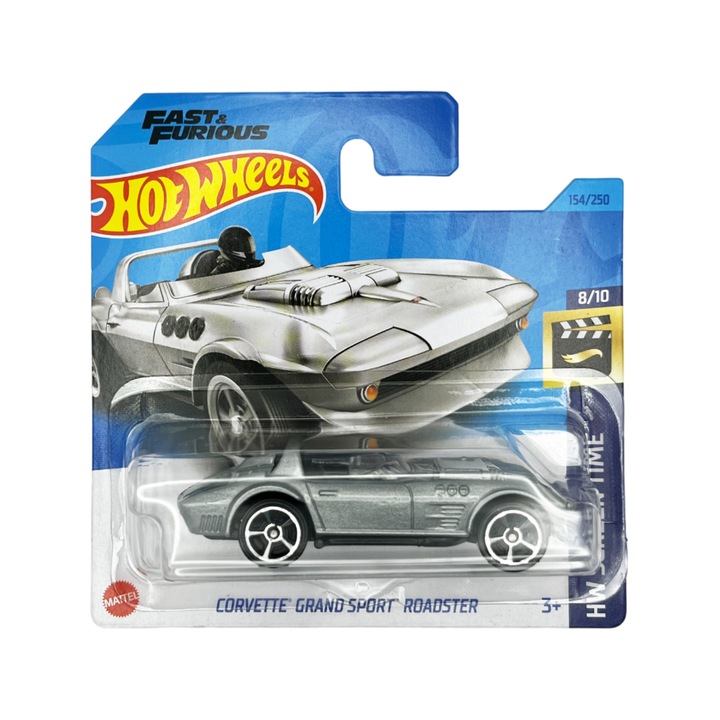 Hot Wheels Corvette Grand Sport Roadster fém autó, szürke, 1:64
