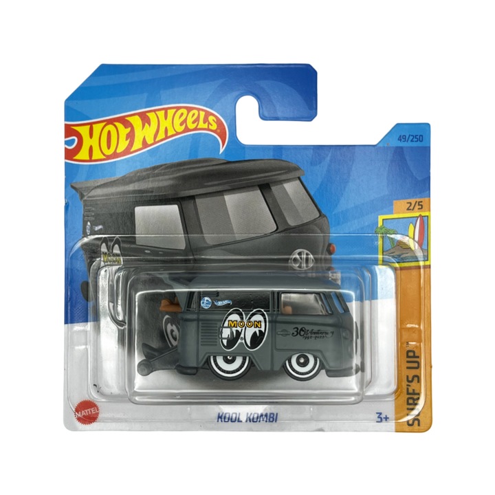 Hot Wheels Volkswagen Kool Kombi metál autó, szürke, 1:64