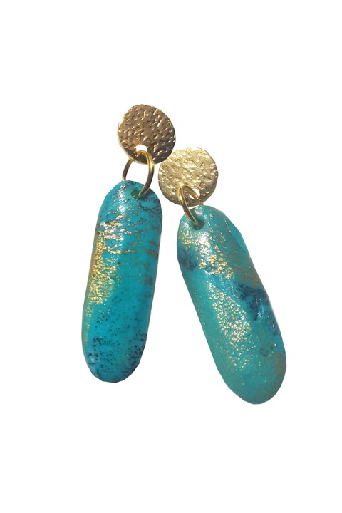 Cercei dama handmade, model Georgia, Turcuaz