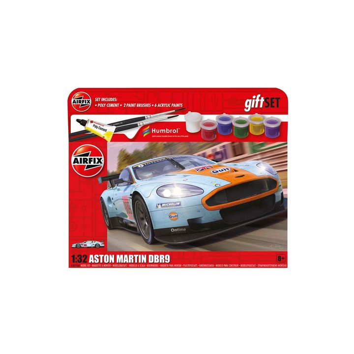 Modell autó, Airfix, Aston Martin DBR9, műanyag, méretarány 1/32, többszínű