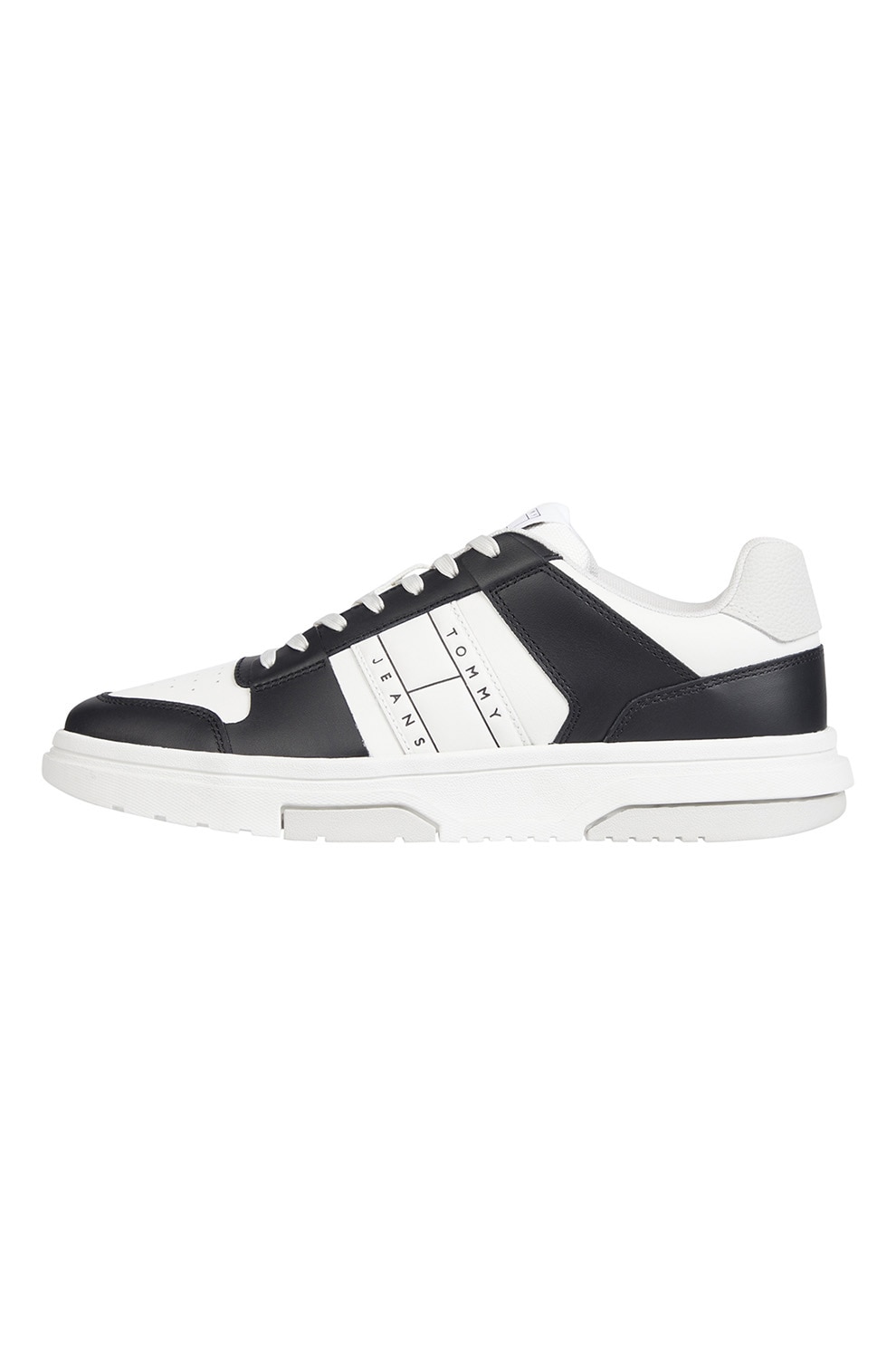 Liu Jo, Pantofi sport de piele cu logo, Alb, Negru, 44 - eMAG.ro
