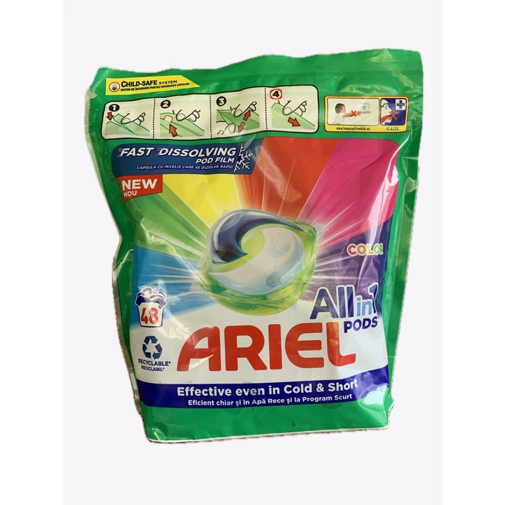 Ariel ALLin1 Pods Mosókapszula, Színes, 48 kapszula