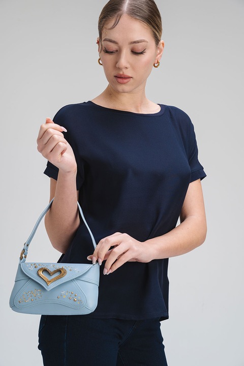 Max&Co, Bluza cu model uni Eiffel, Bleumarin, S