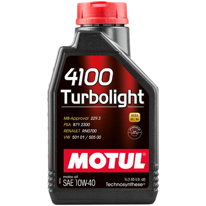 Ulei motor Motul 4100 Turbolight, 10W40, 1L
