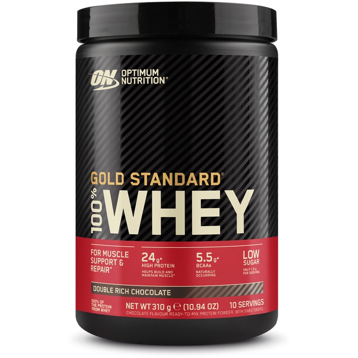 Суроватъчни протеини Optimum Nutrition, ON 100% Whey Gold Standard, Вкус на шоколад, 300 гр