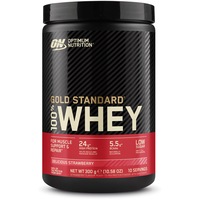 Proteine din zer, pudra proteica Optimum Nutrition, ON 100% Whey Gold Standard, aroma capsuni, 300g