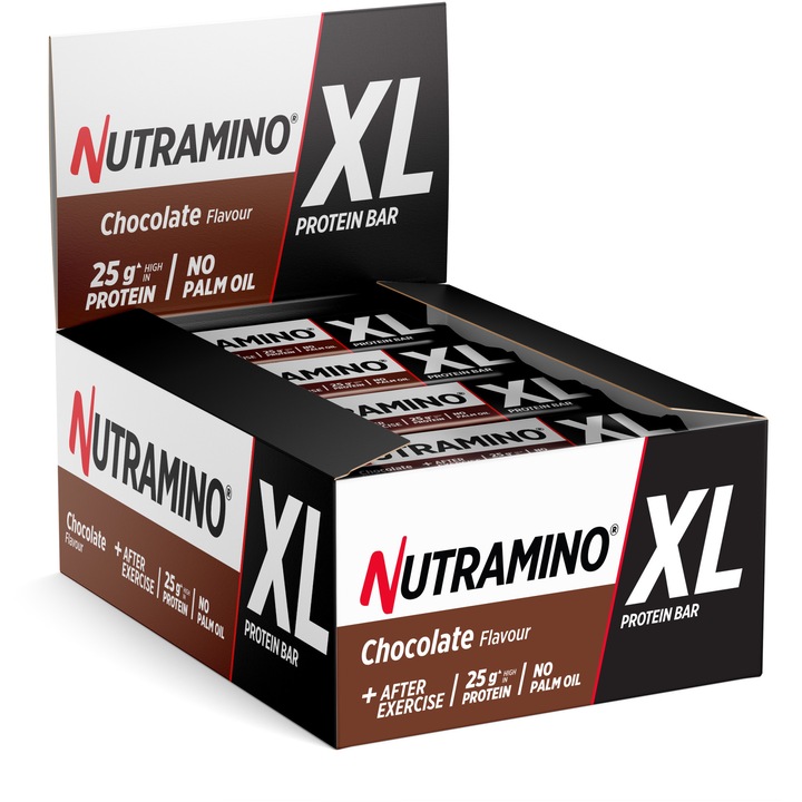 Batoane proteice Nutramino Protein bar XL aroma ciocolata 74g x 16 buc.
