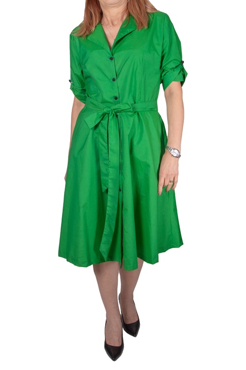 Rochie camasa, culoare verde 44 EU