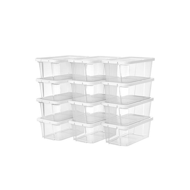 Шкаф за обувки Songmics, PF-0034, Бял, 34x19x12 cm