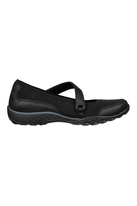 Skechers, Текстилни пантофки Breathe Easy, Черен