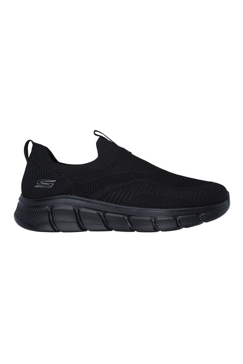 Skechers, Pantofi sport slip-on din tricot Bobs, Negru