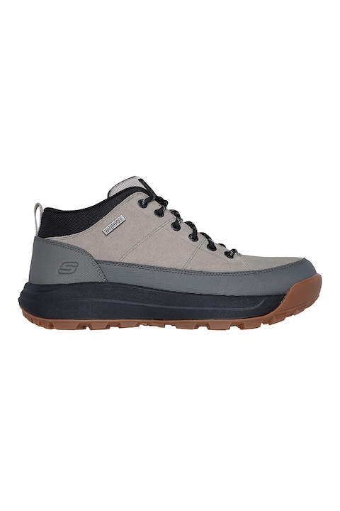 Skechers, Непромокаеми боти с лого, Сив