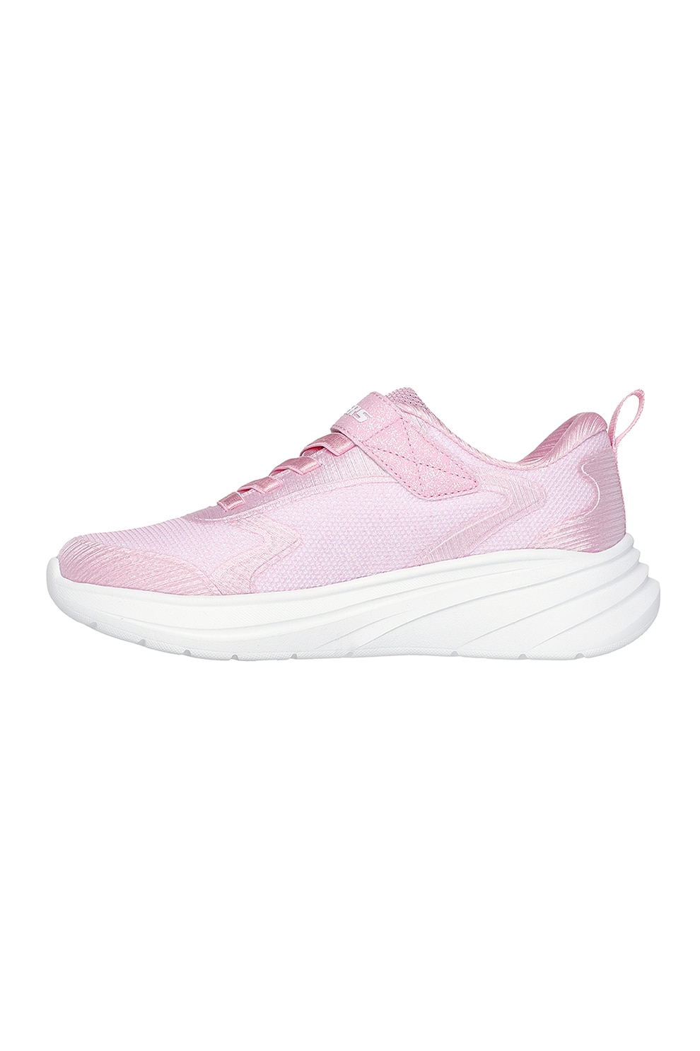 Skechers, Pantofi sport Wave 92 cu aspect stralucitor si velcro