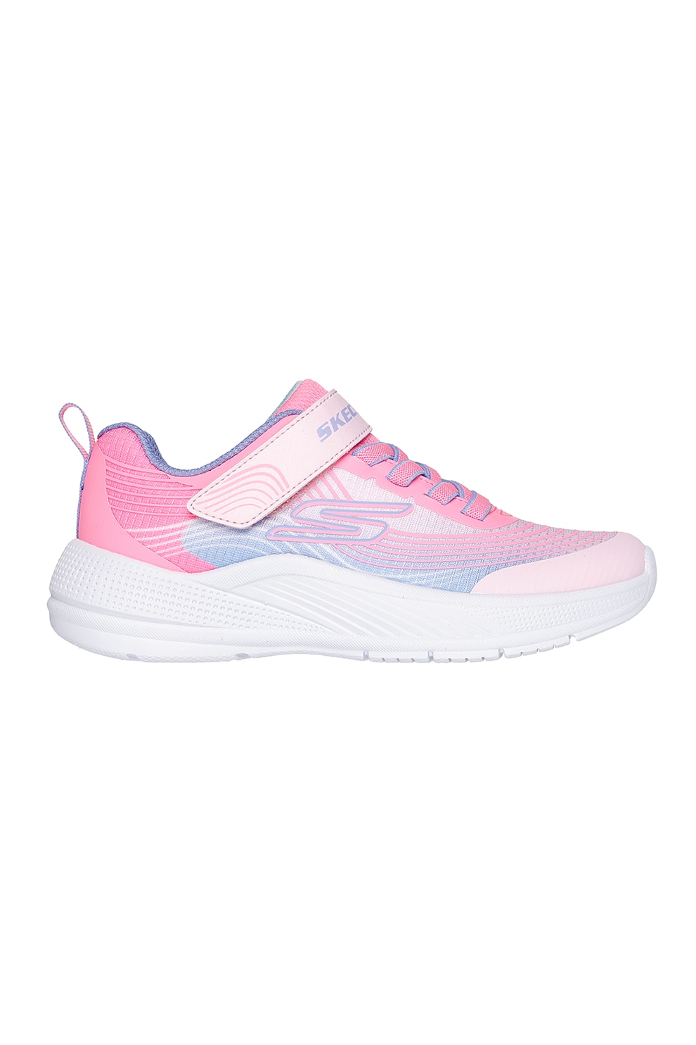 Skechers, Pantofi sport cu velcro Microspec Advance, Lila, Roz, 28.5 EU