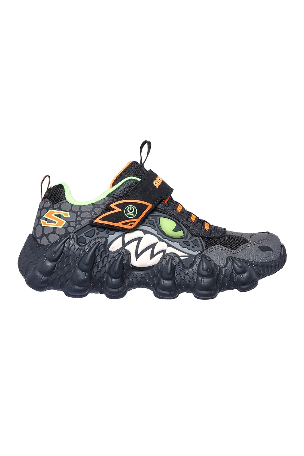 dino13✾14kgf Skechers, Pantofi sport cu velcro si model cu dinozaur Saurus