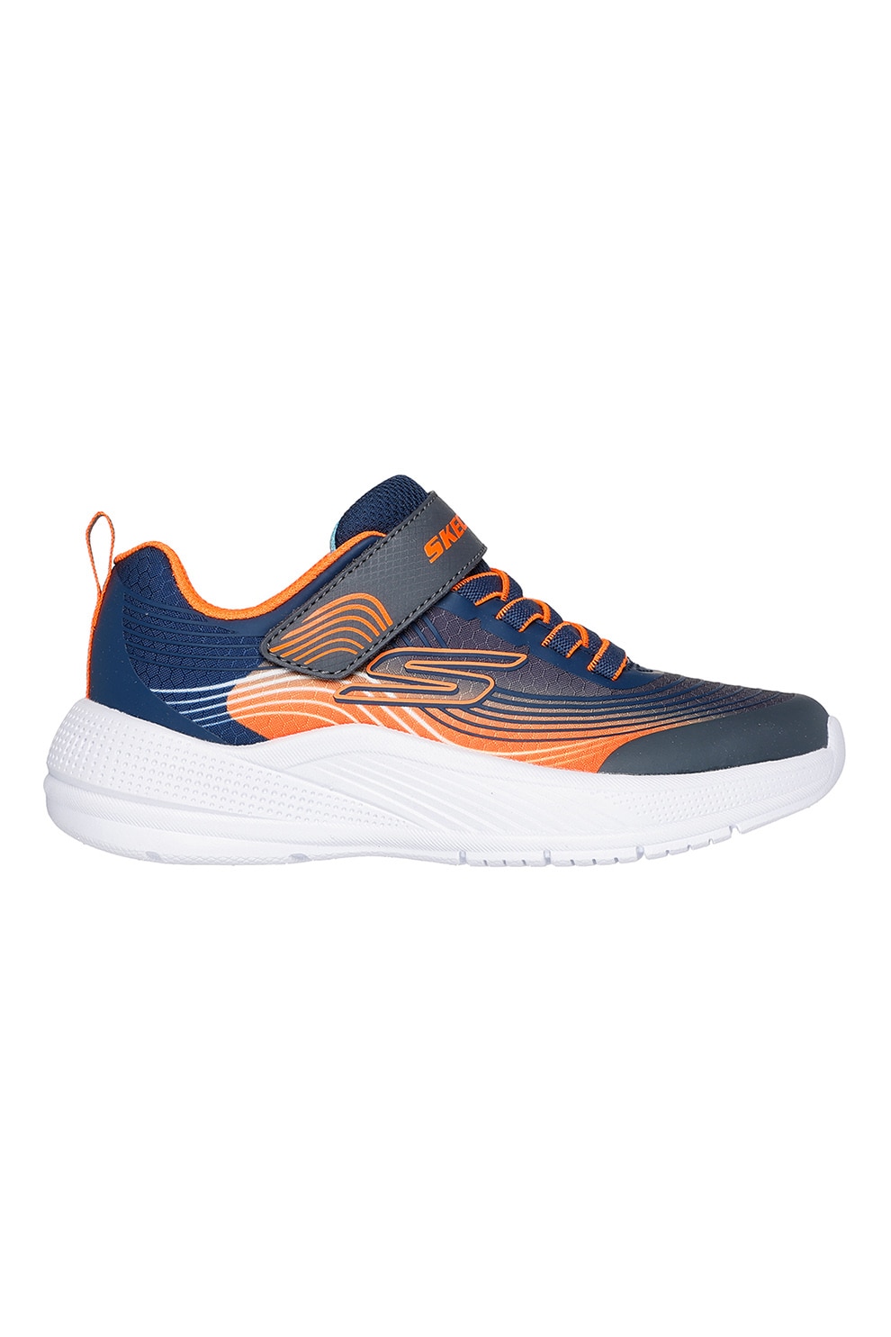 Skechers, Pantofi sport cu velcro Microspec Advance, Portocaliu