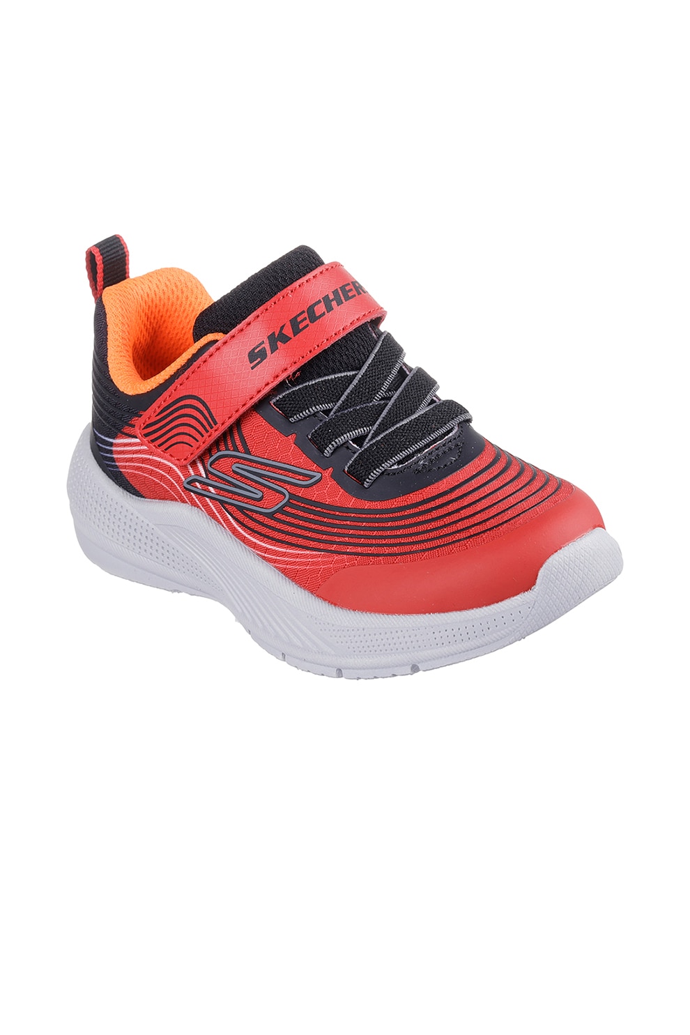 Skechers, Pantofi sport cu velcro si model Microspec Advance, Rosu Skechers, Pantofi sport cu velcro si model Microspec Advance, Rosu