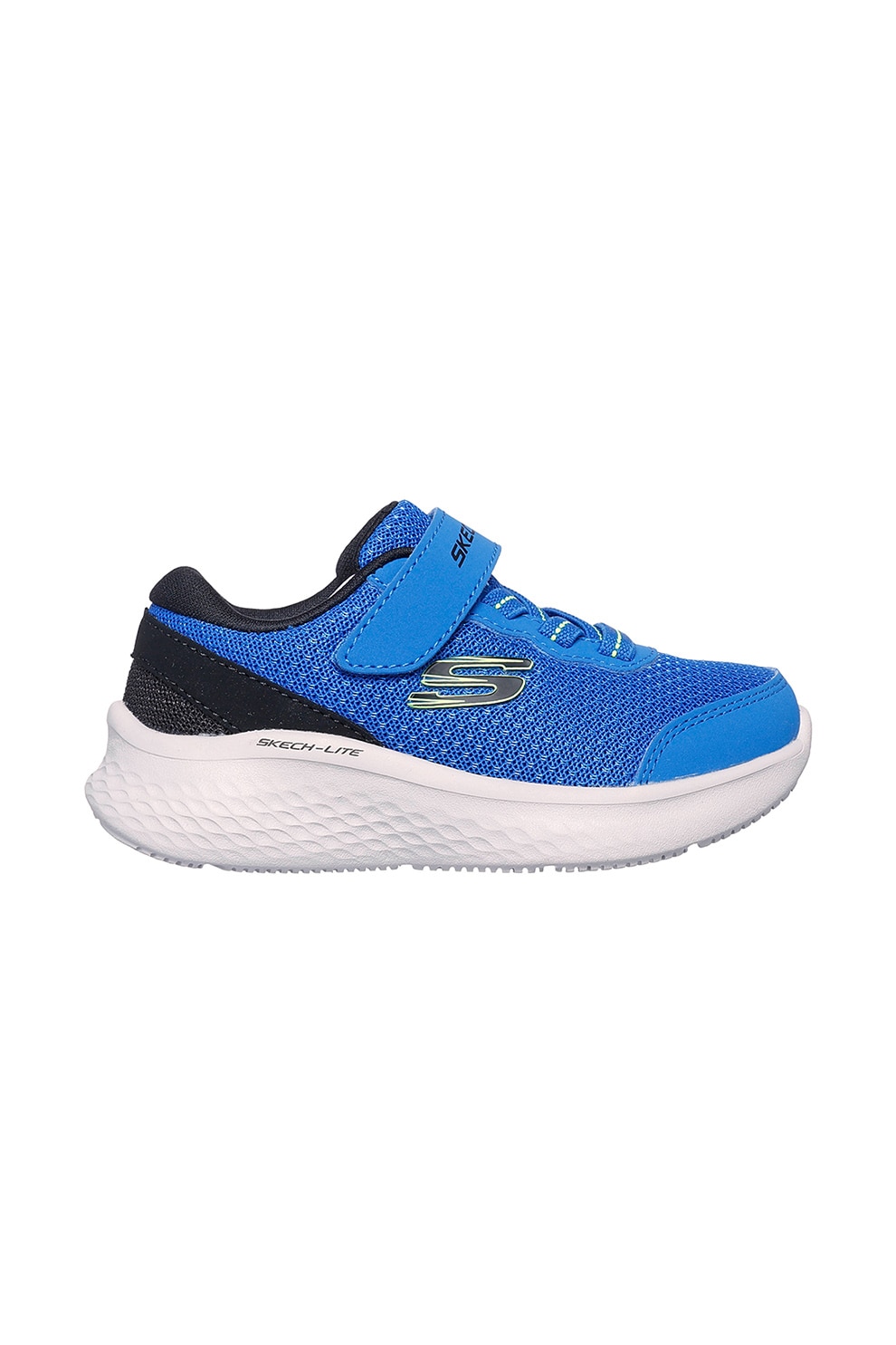 Skechers, Pantofi sport cu velcro Skech-Lite, Negru, Turcoaz, 24 EU