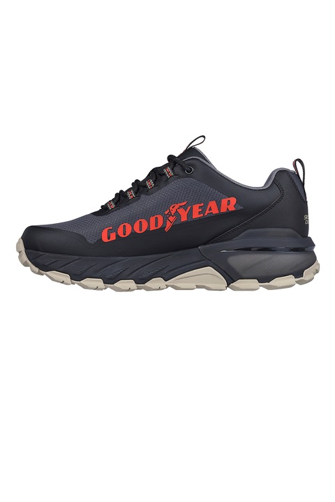 Skechers, Pantofi impermeabili pentru drumetii Max Protect-Fast, Negru, Albastru inchis, 42.5