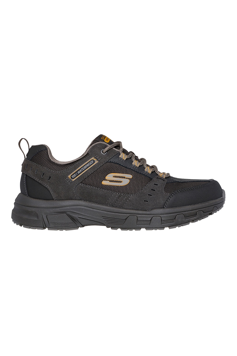 Skechers, Pantofi impermeabili pentru drumetii, Gri inchis, 42.5
