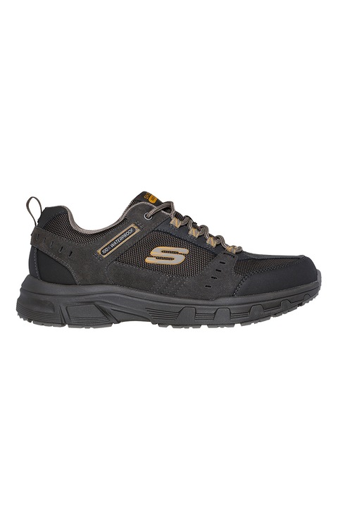 Skechers, Pantofi impermeabili pentru drumetii, Gri inchis