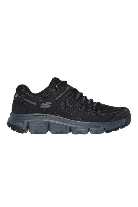 Skechers, Pantofi sport cu insertii din plasa Summits At, Negru, 44